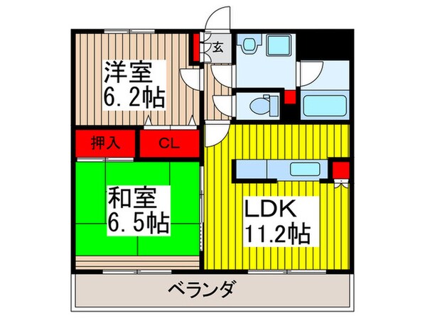 メゾンデュモンテの物件間取画像